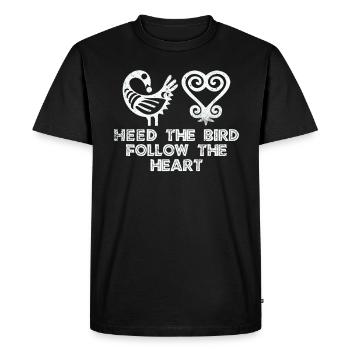 Symbole Sankofa Adinkra Ghana Noir - T-shirt Premium bio Homme - noir - Devant - Nico (187cm)