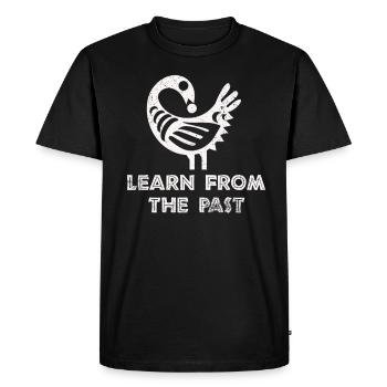 Symbole Sankofa Adinkra Ghana Noir - T-shirt Premium bio Homme - noir - Devant - Nico (187cm)