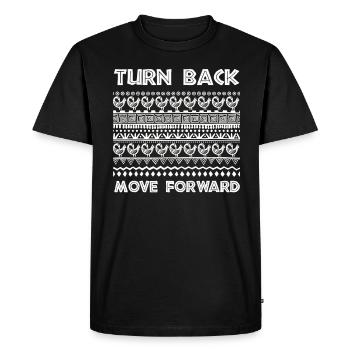 Symbole Sankofa Adinkra Ghana Noir - T-shirt Premium bio Homme - noir - Devant - Nico (187cm)
