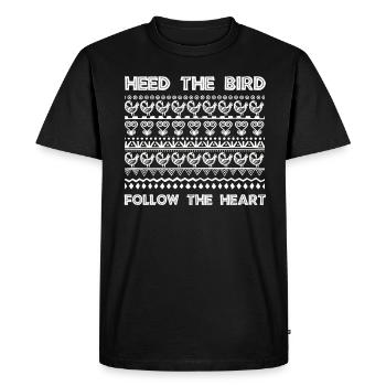 Symbole Sankofa Adinkra Ghana Noir - T-shirt Premium bio Homme - noir - Devant - Nico (187cm)