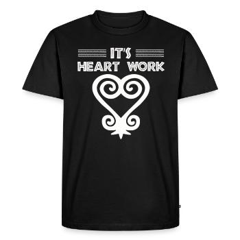 Sankofa Symbol Adinkra Ghana Black - Men's Premium Organic T-Shirt - black - Front - Nico (187cm)