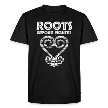 Sankofa Symbol Adinkra Ghana Black - Men's Premium Organic T-Shirt - black - Front - Nico (187cm)