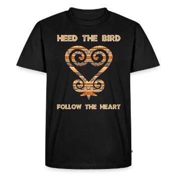 Symbole Sankofa Adinkra Ghana Noir - T-shirt Premium bio Homme - noir - Devant - Nico (187cm)