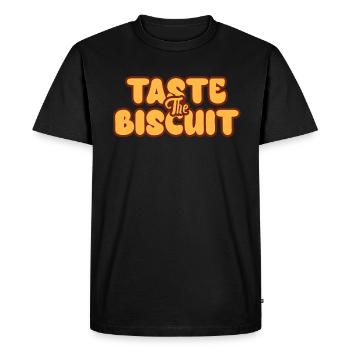 Goûtez le biscuit goûtez la bonté - T-shirt Premium bio Homme - noir - Devant - Nico (187cm)