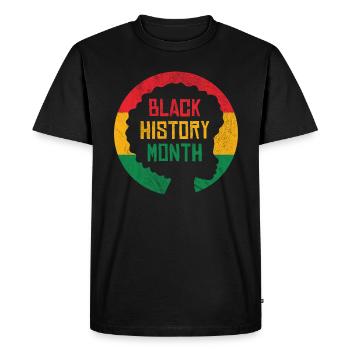 Mois de l'histoire des Noirs - T-shirt Premium bio Homme - noir - Devant - Nico (187cm)