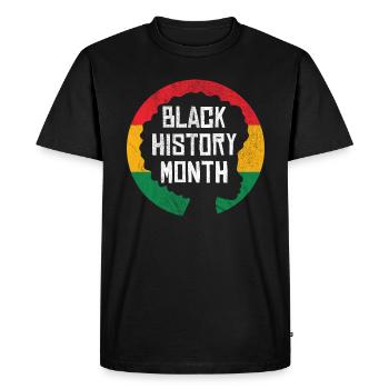 Black History Month - Men's Premium Organic T-Shirt - black - Front - Nico (187cm)