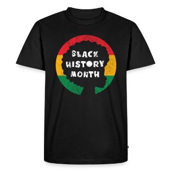Black History Month - Men's Premium Organic T-Shirt - black - Front - Nico (187cm)