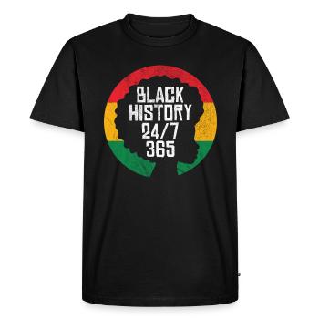 Histoire des Noirs 247 365 - T-shirt Premium bio Homme - noir - Devant - Nico (187cm)