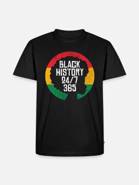Black History 247 365 - Men's Premium Organic T-Shirt - black
