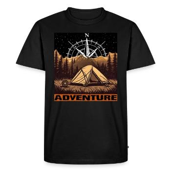 Aventure - T-shirt Premium bio Homme - noir - Devant - Nico (187cm)