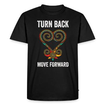 Sankofa Symbol Adinkra Ghana Black - Men's Premium Organic T-Shirt - black - Front - Nico (187cm)