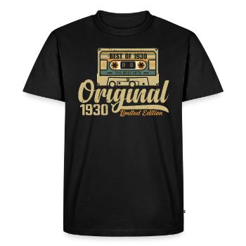 Original 1930 Vintage - Cadeau D’anniversaire 1930 - T-shirt Premium bio Homme - noir - Devant - Nico (187cm)
