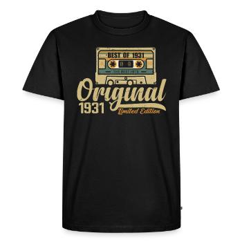 Original 1931 Vintage - Cadeau D’anniversaire 1931 - T-shirt Premium bio Homme - noir - Devant - Nico (187cm)