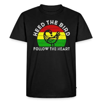 Symbole Sankofa Adinkra Ghana Noir - T-shirt Premium bio Homme - noir - Devant - Nico (187cm)