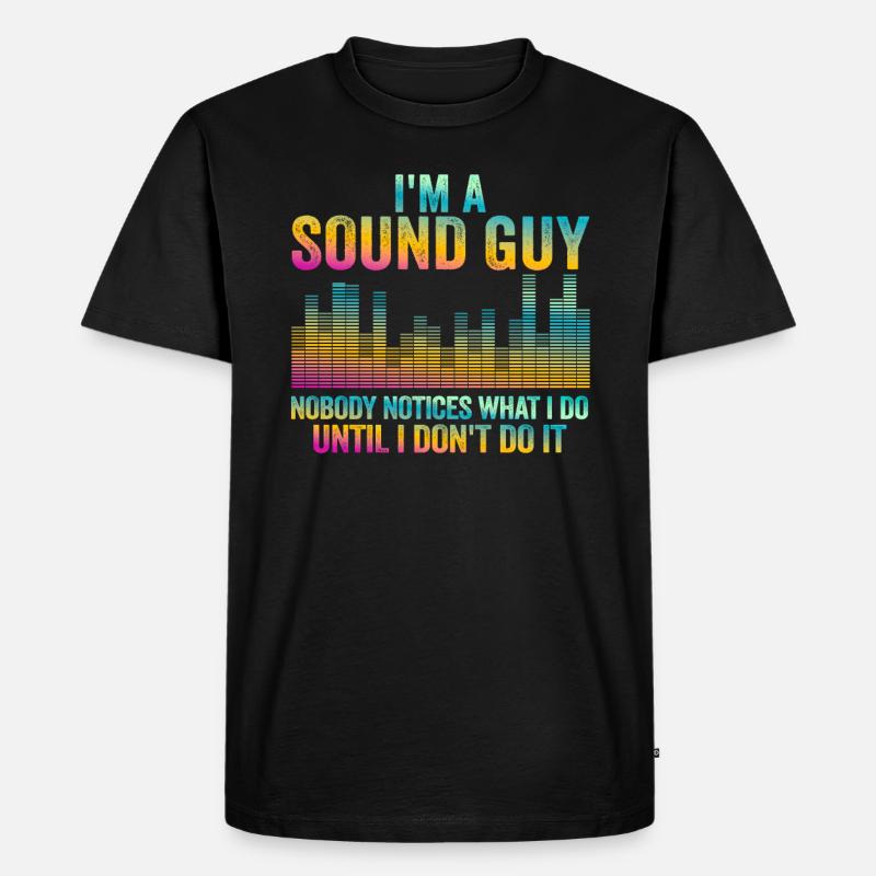 Sound Guy ist kein Zauberer - Männer Premium Bio T-Shirt - Schwarz