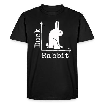 Wittgenstein lapin canard illusion - T-shirt Premium bio Homme - noir - Devant - Nico (187cm)