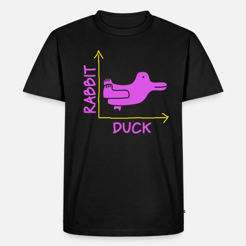 Wittgensteins Hasen-Enten-Illusion - Männer Premium Bio T-Shirt - Schwarz