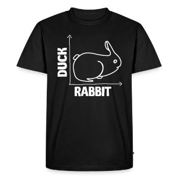 Wittgenstein lapin canard illusion - T-shirt Premium bio Homme - noir - Devant - Nico (187cm)