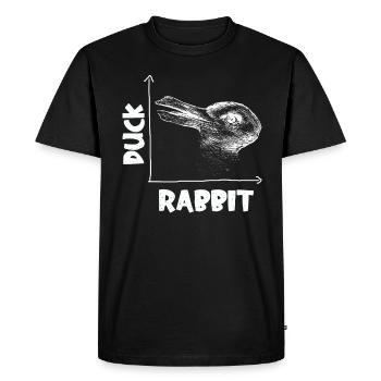 Wittgenstein lapin canard illusion - T-shirt Premium bio Homme - noir - Devant - Nico (187cm)