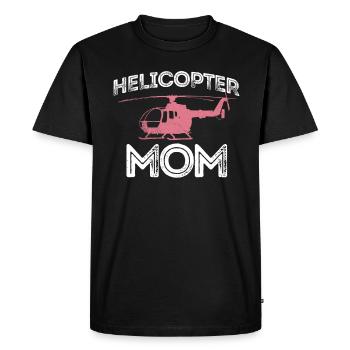 Hélicoptère Parents Drôle Hélicoptère Maman - T-shirt Premium bio Homme - noir - Devant - Nico (187cm)
