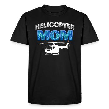 Hélicoptère Parents Drôle Hélicoptère Maman - T-shirt Premium bio Homme - noir - Devant - Nico (187cm)