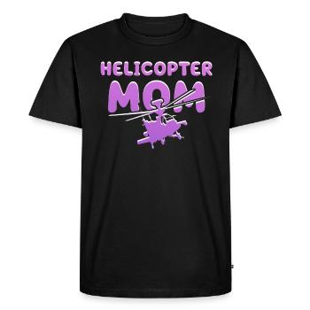 Hélicoptère Parents Drôle Hélicoptère Maman - T-shirt Premium bio Homme - noir - Devant - Nico (187cm)