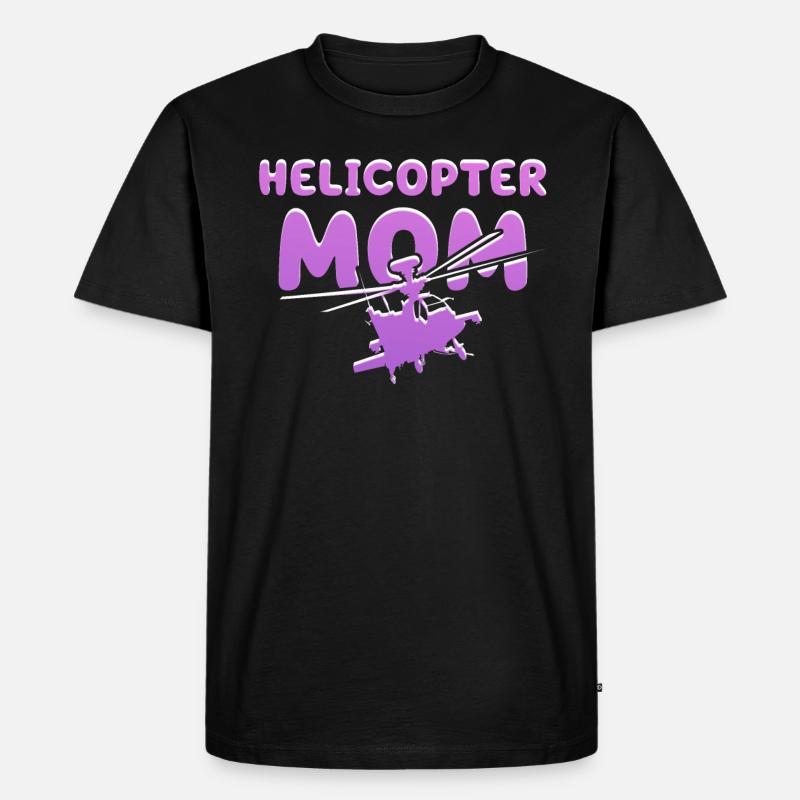 Helikopter Eltern Lustige Helikoptermutter - Männer Premium Bio T-Shirt - Schwarz