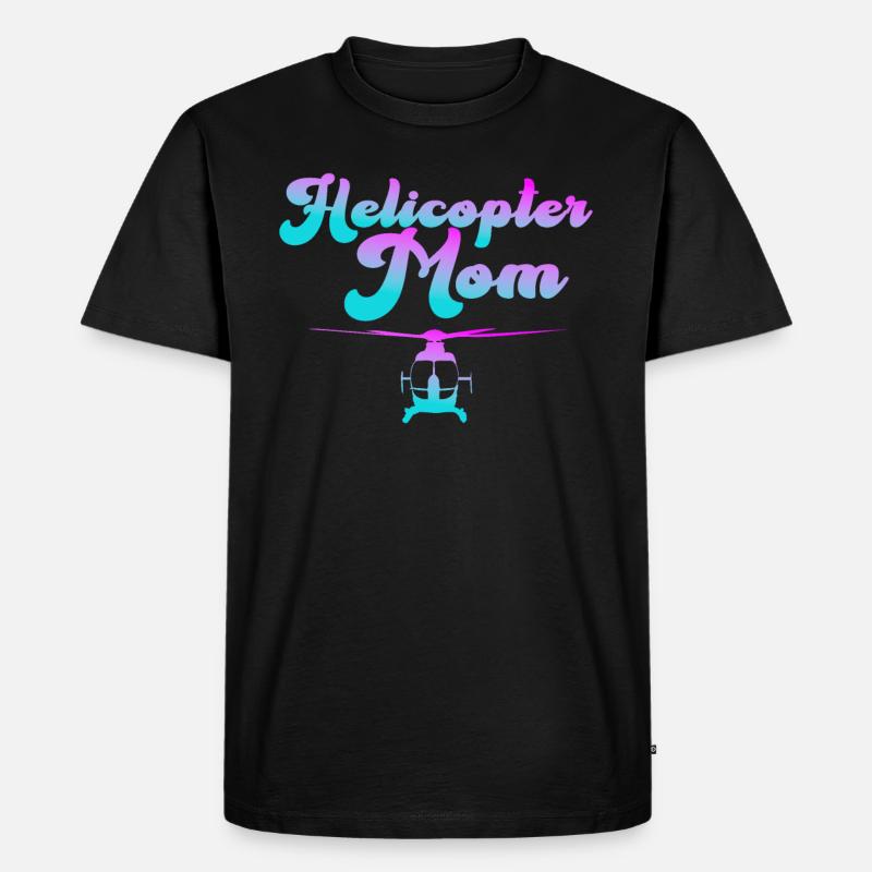 Helikopter Eltern Lustige Helikoptermutter - Männer Premium Bio T-Shirt - Schwarz