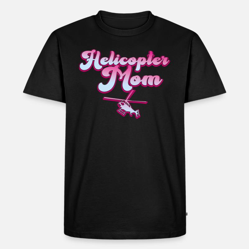 Helikopter Eltern Lustige Helikoptermutter - Männer Premium Bio T-Shirt - Schwarz