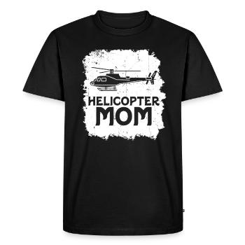 Hélicoptère Parents Drôle Hélicoptère Maman - T-shirt Premium bio Homme - noir - Devant - Nico (187cm)