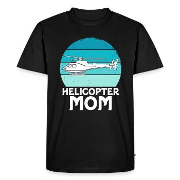 Hélicoptère Parents Drôle Hélicoptère Maman - T-shirt Premium bio Homme - noir - Devant - Nico (187cm)