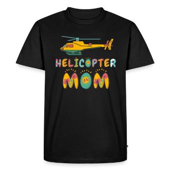Hélicoptère Parents Drôle Hélicoptère Maman - T-shirt Premium bio Homme - noir - Devant - Nico (187cm)