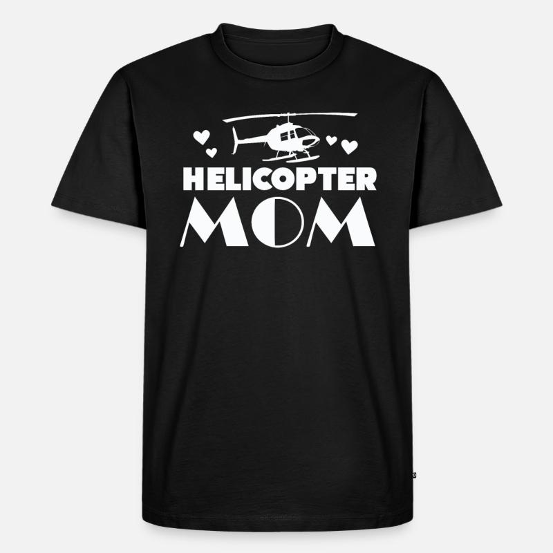 Helikopter Eltern Lustige Helikoptermutter - Männer Premium Bio T-Shirt - Schwarz