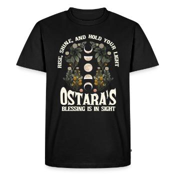 Ostara Witch Moon Eostre Printemps Oriental - T-shirt Premium bio Homme - noir - Devant - Nico (187cm)