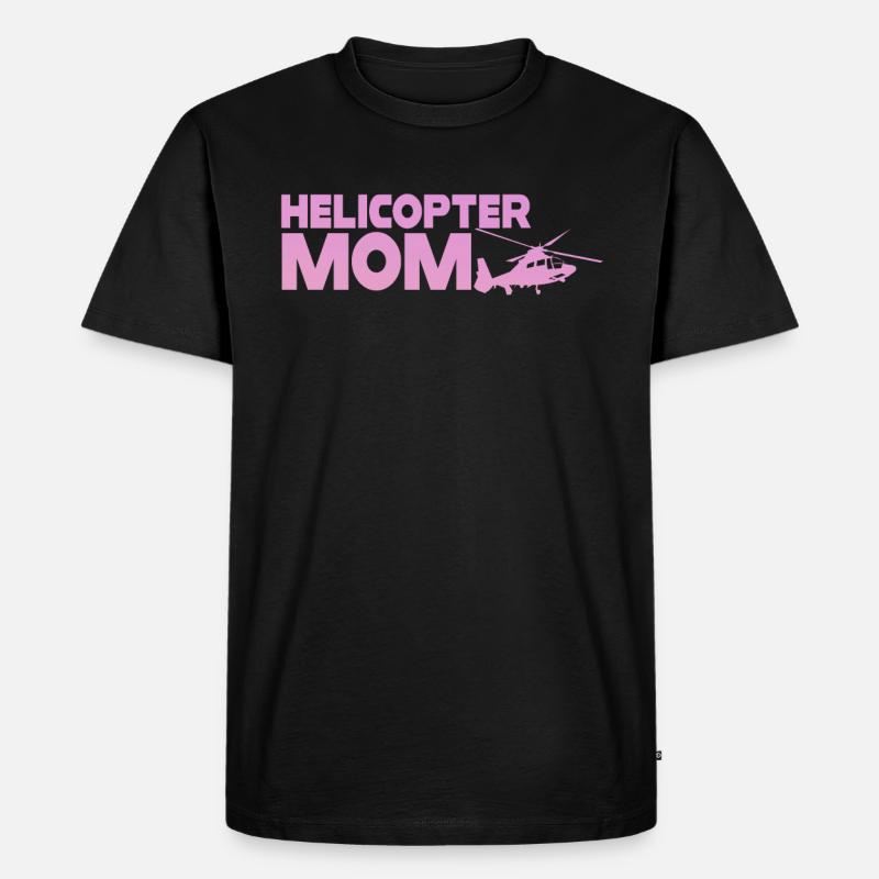 Helikopter Eltern Lustige Helikoptermutter - Männer Premium Bio T-Shirt - Schwarz