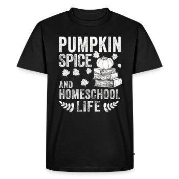 Épices à la citrouille et vie à la maison - T-shirt Premium bio Homme - noir - Devant - Nico (187cm)