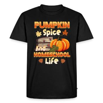 Épices à la citrouille et vie à la maison - T-shirt Premium bio Homme - noir - Devant - Nico (187cm)