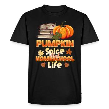 Épices à la citrouille et vie à la maison - T-shirt Premium bio Homme - noir - Devant - Nico (187cm)