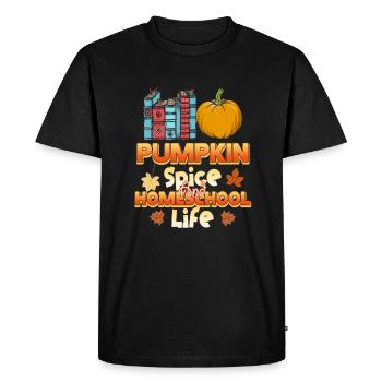 Épices à la citrouille et vie à la maison - T-shirt Premium bio Homme - noir - Devant - Nico (187cm)