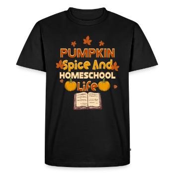 Épices à la citrouille et vie à la maison - T-shirt Premium bio Homme - noir - Devant - Nico (187cm)