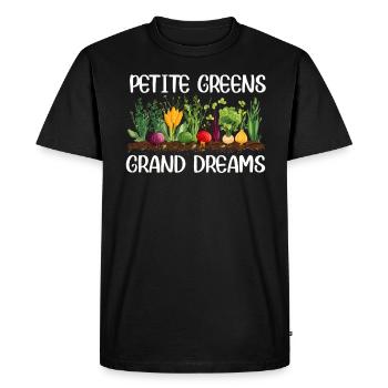 Jardinier Urbain Hommes Femmes Microgreens - T-shirt Premium bio Homme - noir - Devant - Nico (187cm)