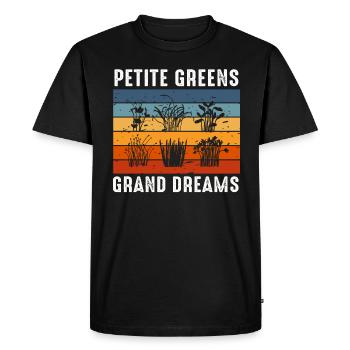 Jardinier Urbain Hommes Femmes Microgreens - T-shirt Premium bio Homme - noir - Devant - Nico (187cm)