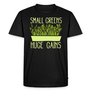 Jardinier Urbain Hommes Femmes Microgreens - T-shirt Premium bio Homme - noir - Devant - Nico (187cm)