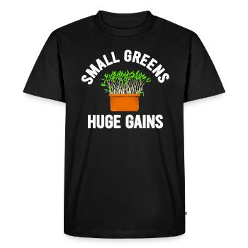 Jardinier Urbain Hommes Femmes Microgreens - T-shirt Premium bio Homme - noir - Devant - Nico (187cm)