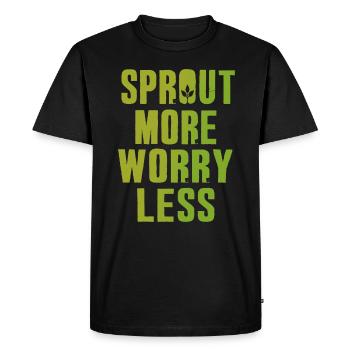 Jardinier Urbain Hommes Femmes Microgreens - T-shirt Premium bio Homme - noir - Devant - Nico (187cm)