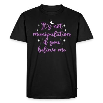 Pas de manipulation si vous croyez - T-shirt Premium bio Homme - noir - Devant - Nico (187cm)