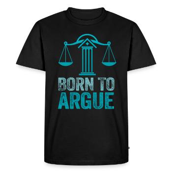 Né pour plaider Judge Advocate Attorney - T-shirt Premium bio Homme - noir - Devant - Nico (187cm)