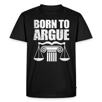 Né pour plaider Judge Advocate Attorney - T-shirt Premium bio Homme - noir - Devant - Nico (187cm)