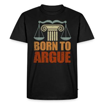 Né pour plaider Judge Advocate Attorney - T-shirt Premium bio Homme - noir - Devant - Nico (187cm)