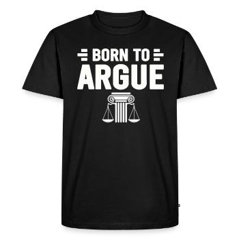 Né pour plaider Judge Advocate Attorney - T-shirt Premium bio Homme - noir - Devant - Nico (187cm)